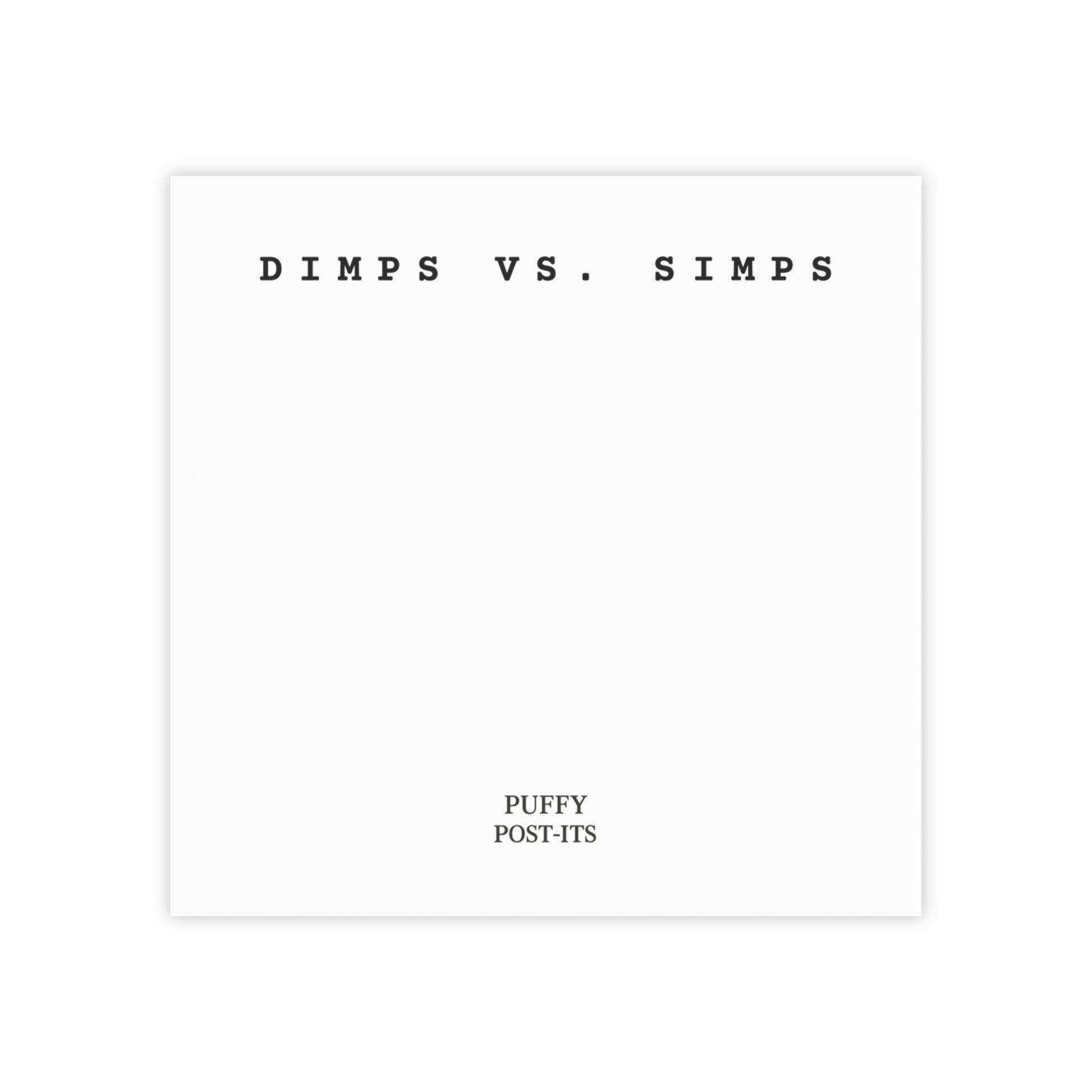 Dimps Vs. Simps Post-it® Note Pads