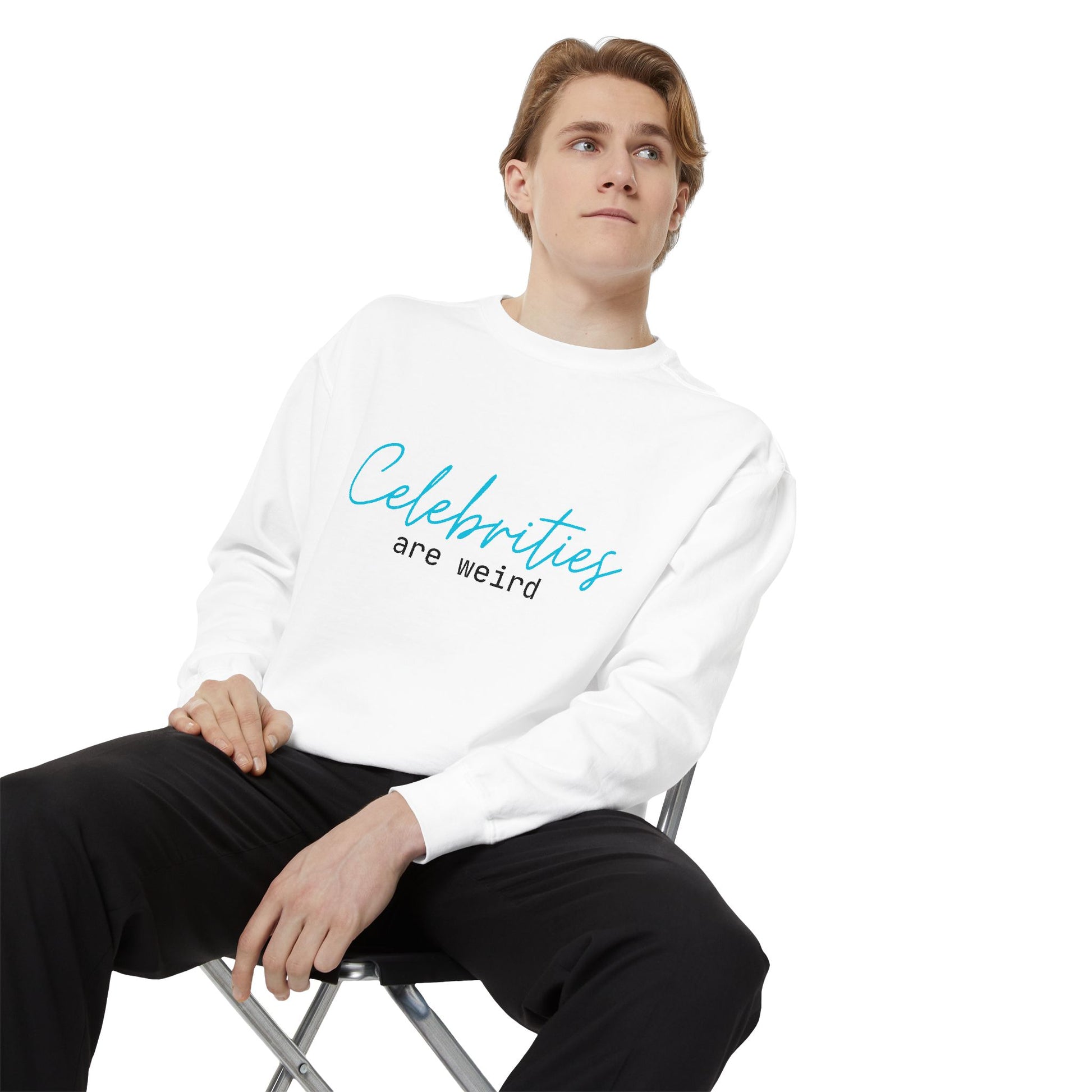 Celebrities Are Weird Sweatshirt | Unisex Garment-Dyed Cozy Apparel