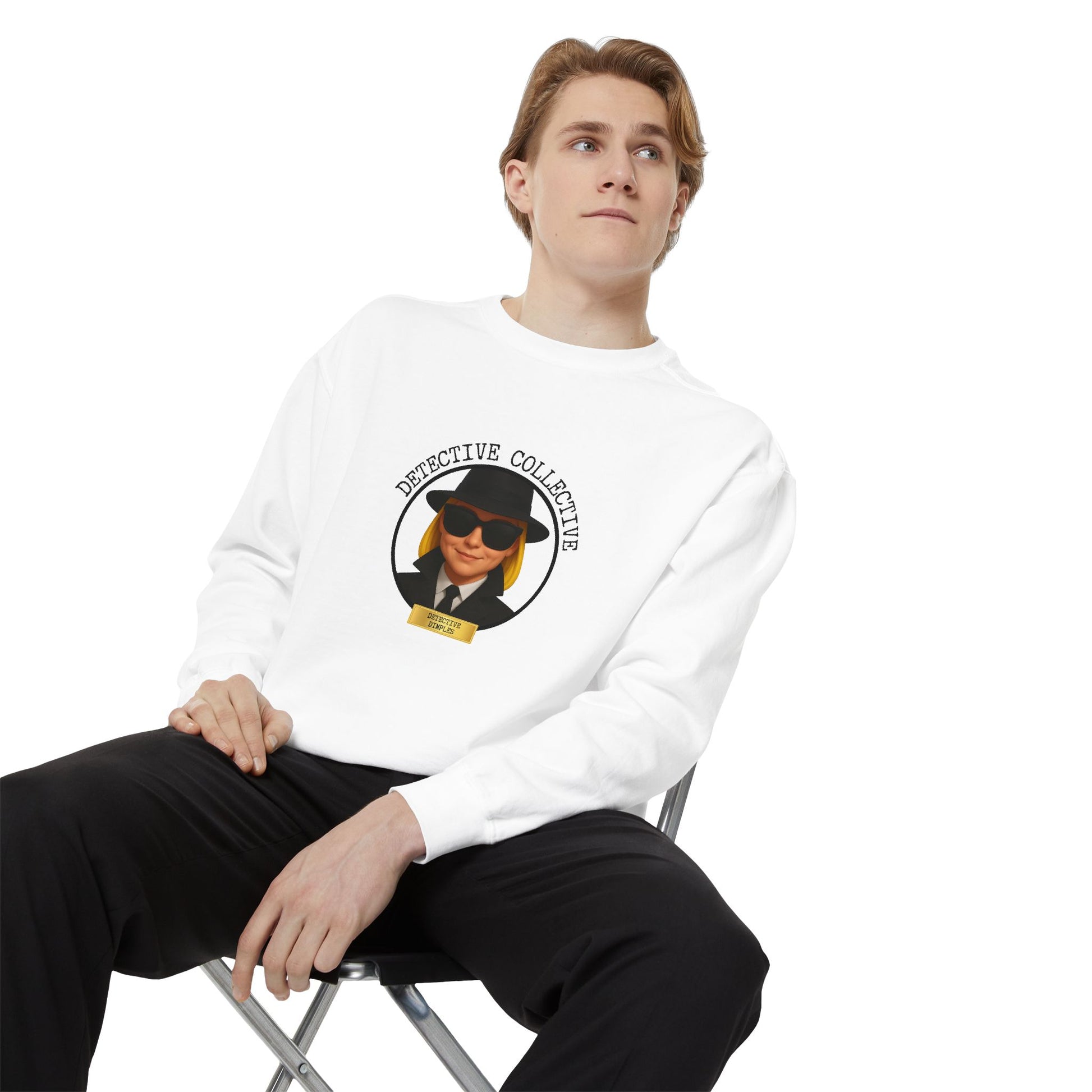 Detective Logo Sweatshirt | Unisex Garment-Dyed Cozy Apparel